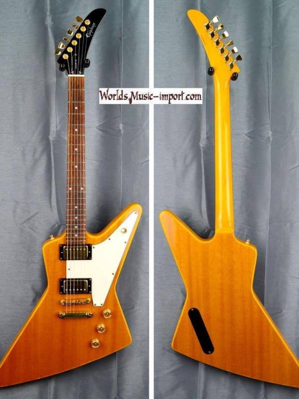 VENDUE... Epiphone by GIBSON EXPLORER type 76' Gold Antique Nat. Gloss 2000 Import *OCCASION*