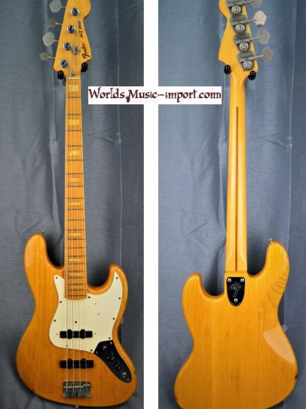 VENDUE... Fender Jazz Bass JB'75-75M ASH 1990 ASH natural gloss 'Nitro' japan import *OCCASION*