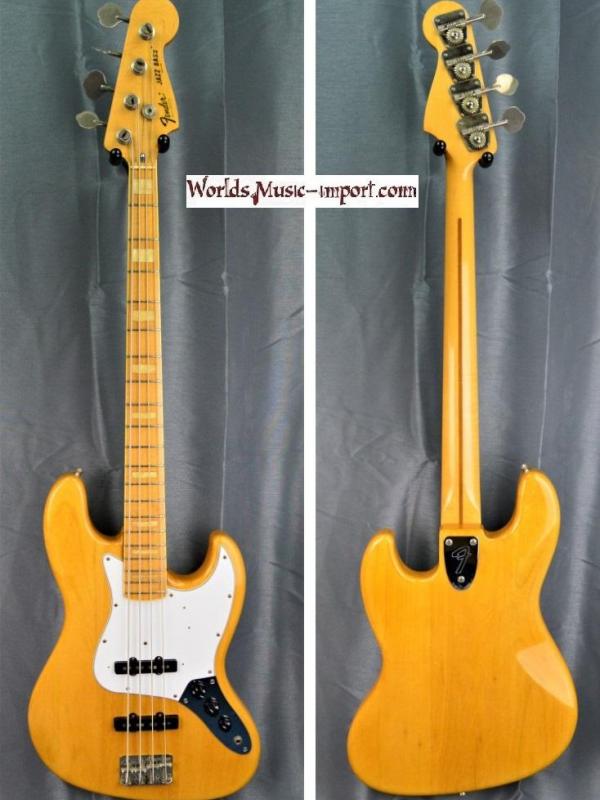 V E N D U E... FENDER Jazz Bass JB'75-75 Nitro ASH Natural 1989 japon import *OCCASION*