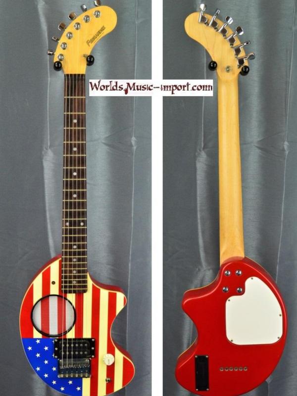 V E N D U E... FERNANDES Mini-guitare ZO-3 Eléphant Drapeau USA 'RARE'  japan import *OCCASION*
