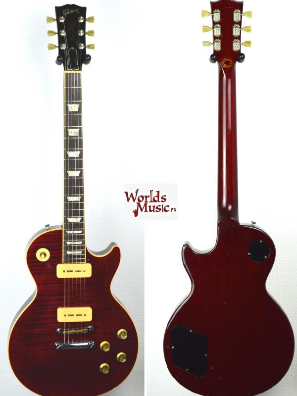 VENDUE... GIBSON Les Paul Deluxe Flame Top 'Limited Edition' P90 winered 1999 US RARE Import *OCCASION*