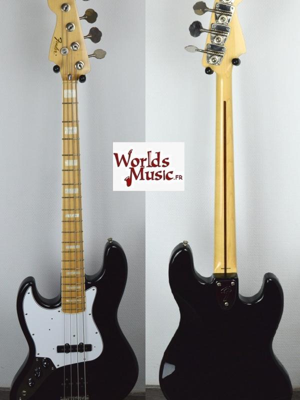 VENDUE... FENDER Jazz Bass '75 LH BK 2010 Gaucher JAPON Rare Import *OCCASION*