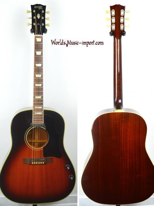 VENDUE... Orville by GIBSON J-160 E Sunburst 1992 RARE Japon Import *OCCASION*