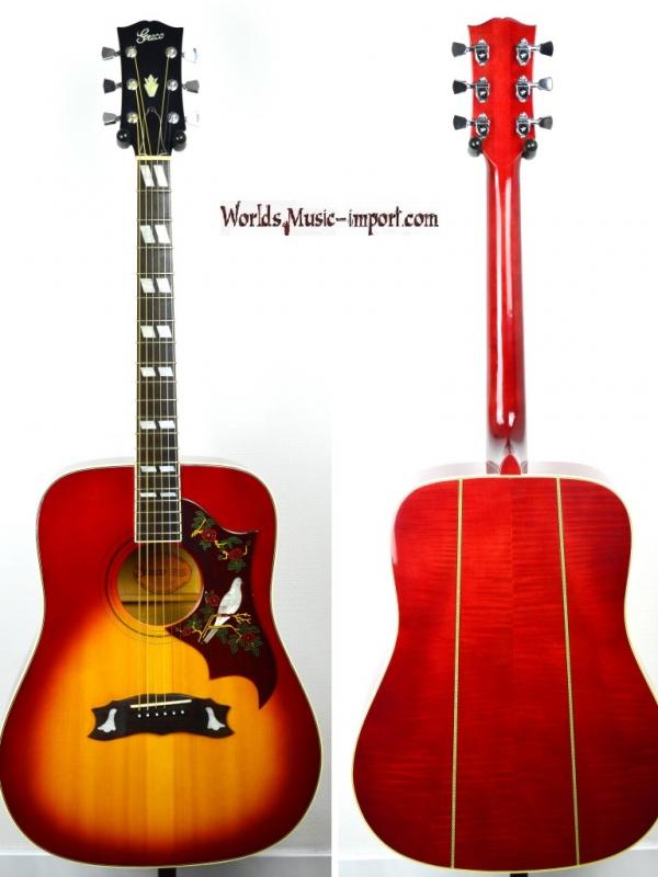 VENDUE... GRECO Acoustic 303 Hummingbird Cherry Sunburst 1973 RARE japon Import *OCCASION*