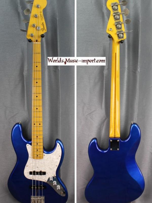 Fender jazz bass jb 62 dark blu 1994 order made japan import 21frets 18 