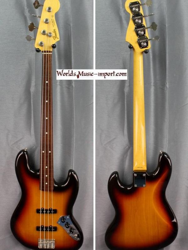 V E N D U E... FENDER Jazz bass JB'62 US FL 'fretless' 2015 - 3TS sunburst - japan import *OCCASION*