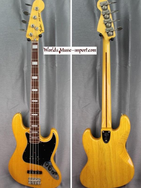 V E N D U E... FENDER Jazz Bass JB-75' 1996 - Ash Nat 'Nitro' - ORDER - 'Dernière série' RARE japan import *