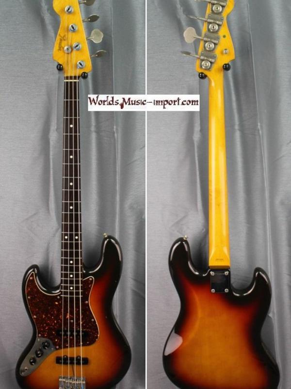 V E N D U E... FENDER Jazz Bass JBD-62 LH 1989 - 3TS Sunburst Nitro - 'gaucher' japan import *OCCASION*
