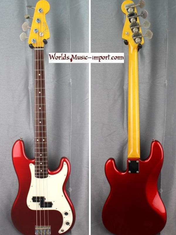 VENDUE...  FENDER Precision Bass PB'62-US CAR 1998 Candy Apple Red japan import *OCCASION*