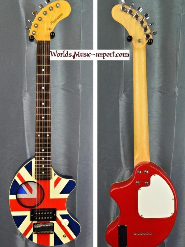 V E N D U E... FERNANDES Mini-guitare ZO-3 Eléphant drapeau ANGLAIS 'rare' import japon  *OCCASION*
