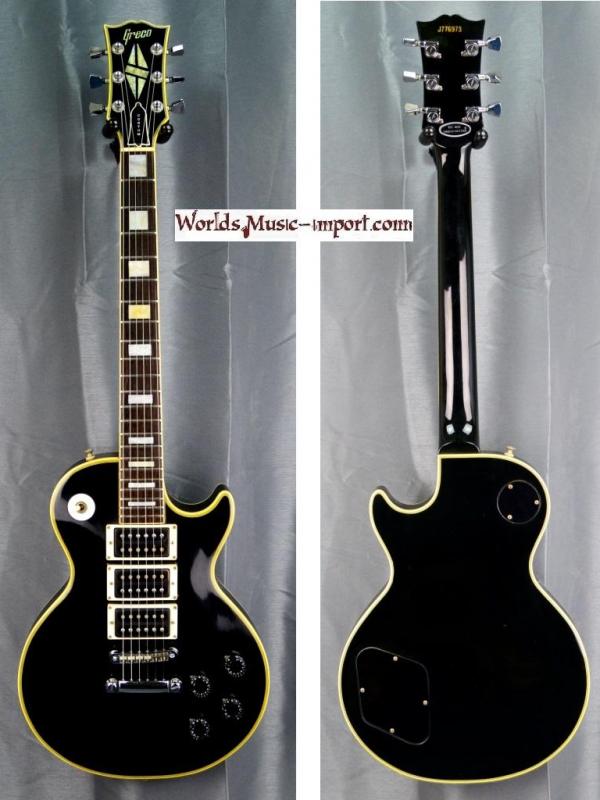 VENDUE... GRECO Les Paul Custom Black EGC600C HHH Peter Frampton 1977 japan import *OCCASION*