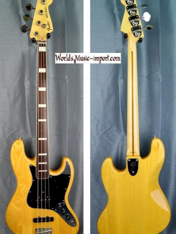 VENDUE... Fender Jazz Bass JB'75 FL ASH/NAT/R 2008 Natural gloss ' Fretless RARE ' japan import *OCCASION*