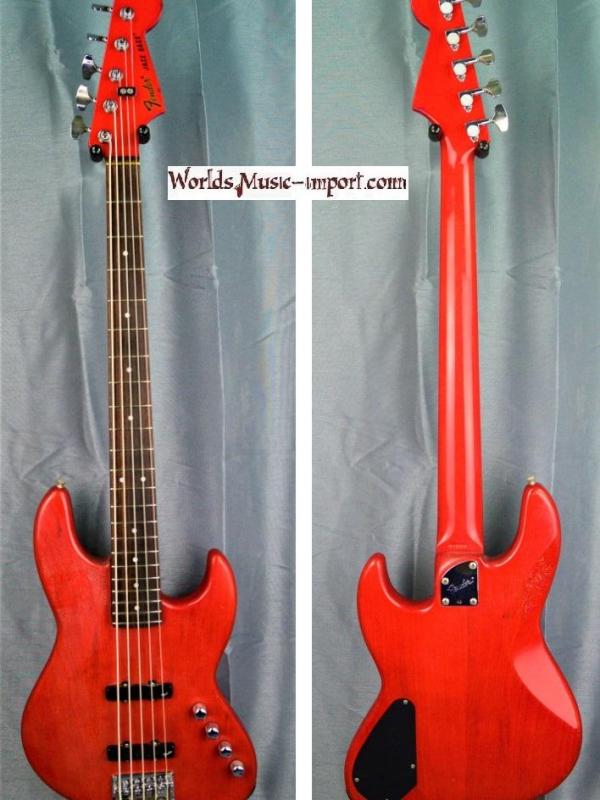 V E N D U E... FENDER Jazz Bass JBV-95 1987 Trans Red MH 5 cordes - RARE - japan import *OCCASION*