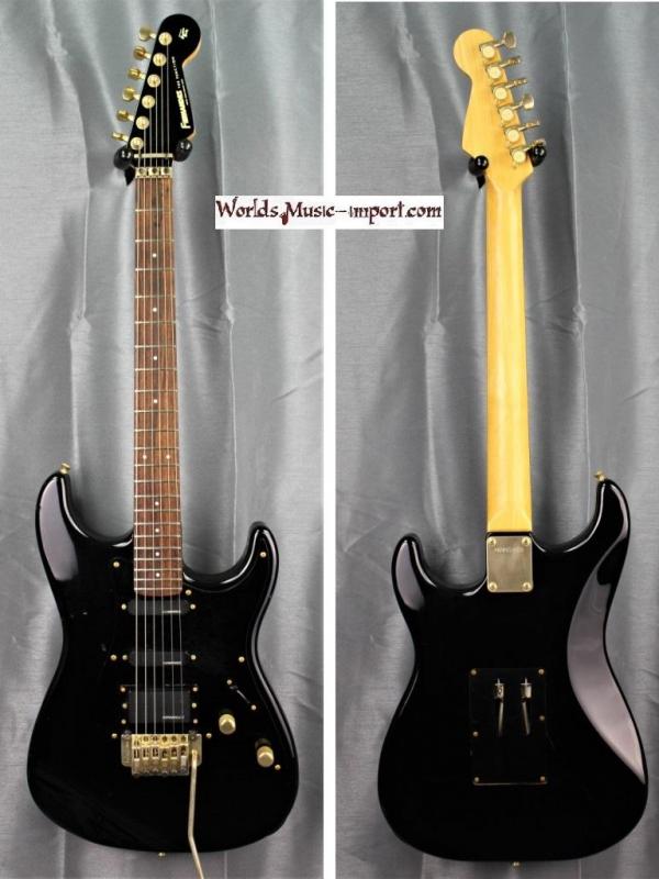 V E N D U E... FERNANDES Stratocaster FST-55 'the function' Medium Scale RARE 1991 Floyd Black japan import *OCCASION*