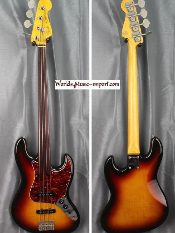 V E N D U E... FENDER Jazz Bass JBD'62-US FL 'fretless' 1986 3TS 