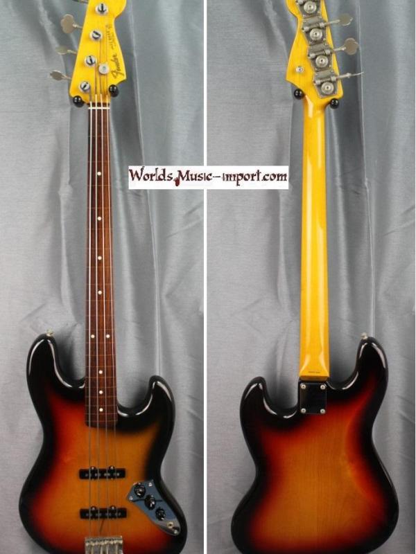 V E N D U E... FENDER Jazz Bass JB'62-US FL fretless 1998 - 3TS sunburst - japan import *OCCASION*